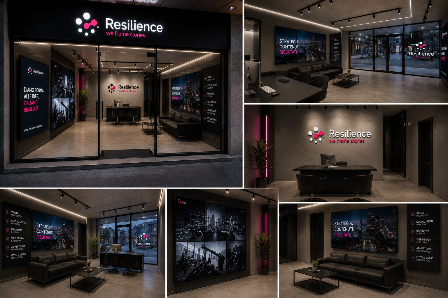 Resilience Point — concept dello storefront e degli interni